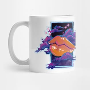 Neon Lip gloss on White Mug